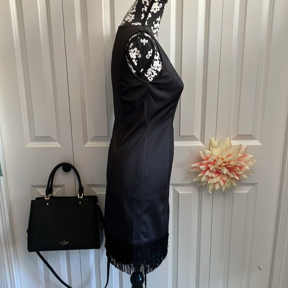 Fabulous LBD with rows of fringe detail at bottom of dress. - Picture 4 of 13